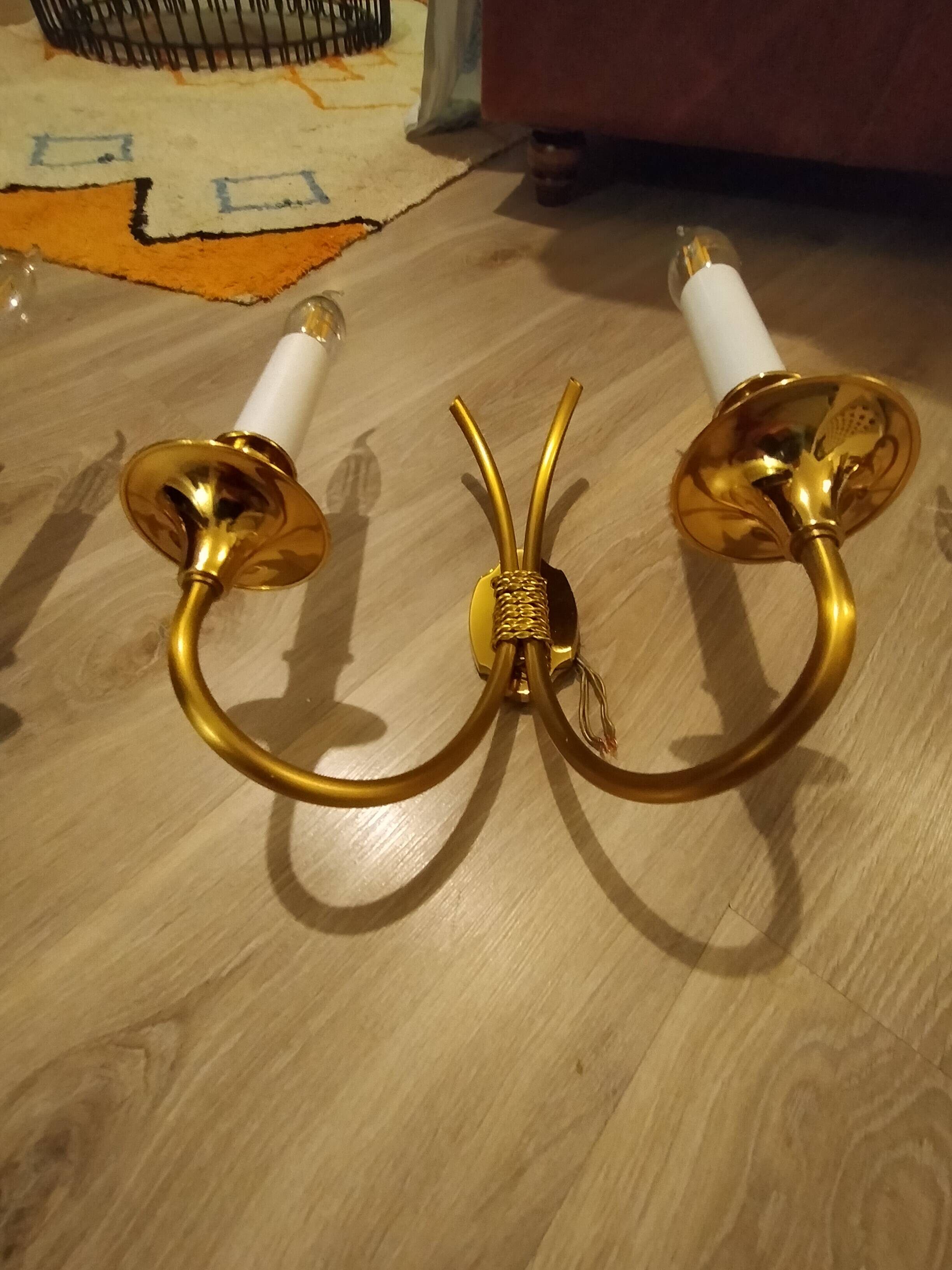 Classic applique Lucien Gau 4132 - 2 lights - Decorative details Links - H 32 cm, W 27 cm