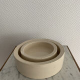 Beige ceramic trinket bowl