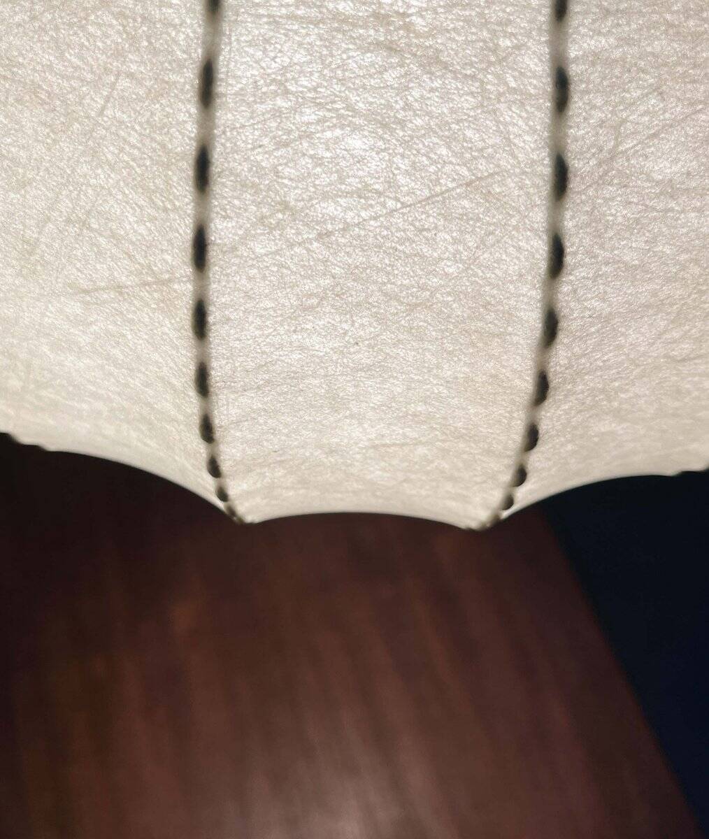 Modern mid-century Cocoon pendant lamp by Friedel Wauer for Goldkant Leuchten, Germany, 1960s.