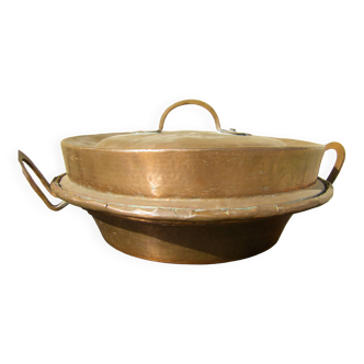 Antique copper kitchen dish