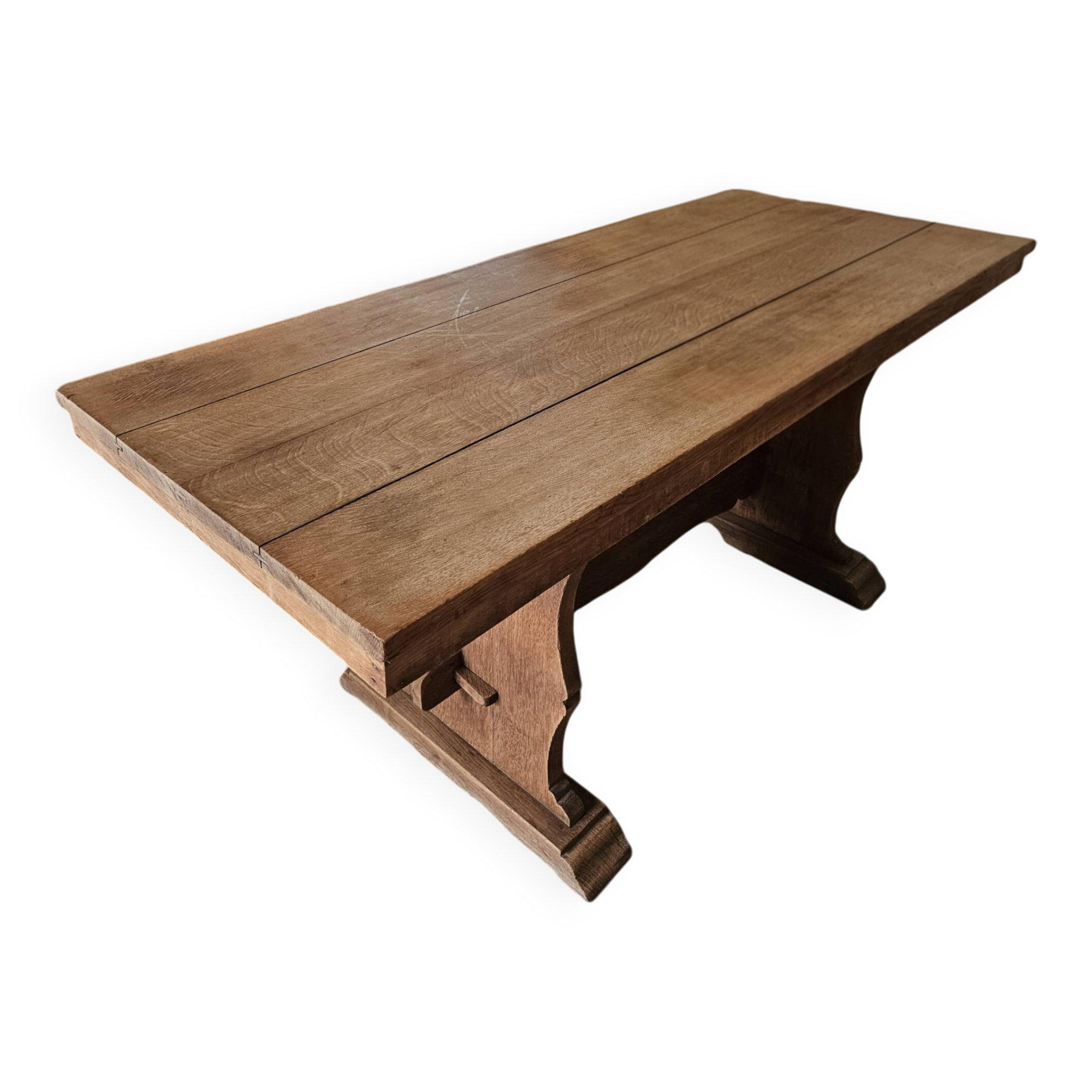 Monastery dining table, farmhouse, solid oak, antique vintage.