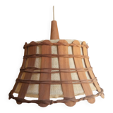 Scandinavian teak pendant light, made in the GDR, 1960s
