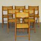 Set de 6 chaises pliantes cannées vintage