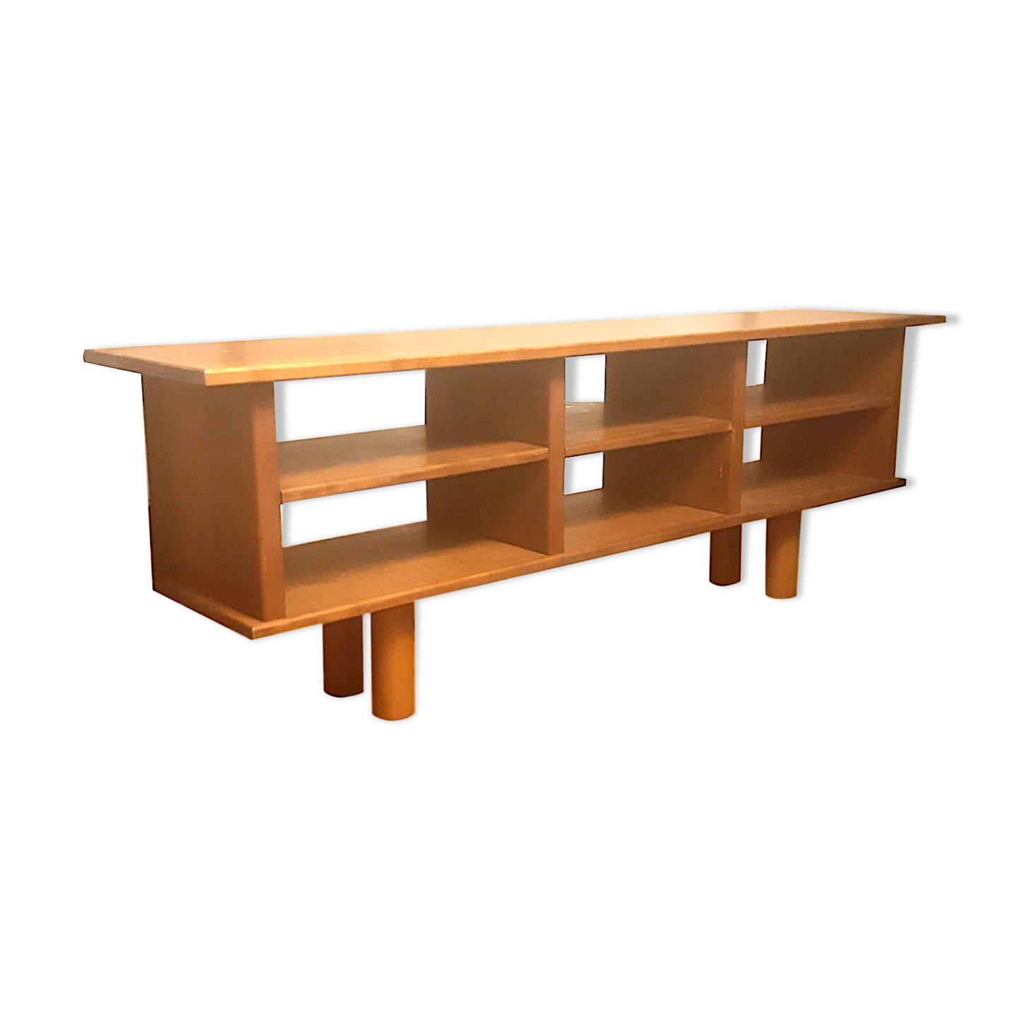 Minimalist walnut shelf, 1960s