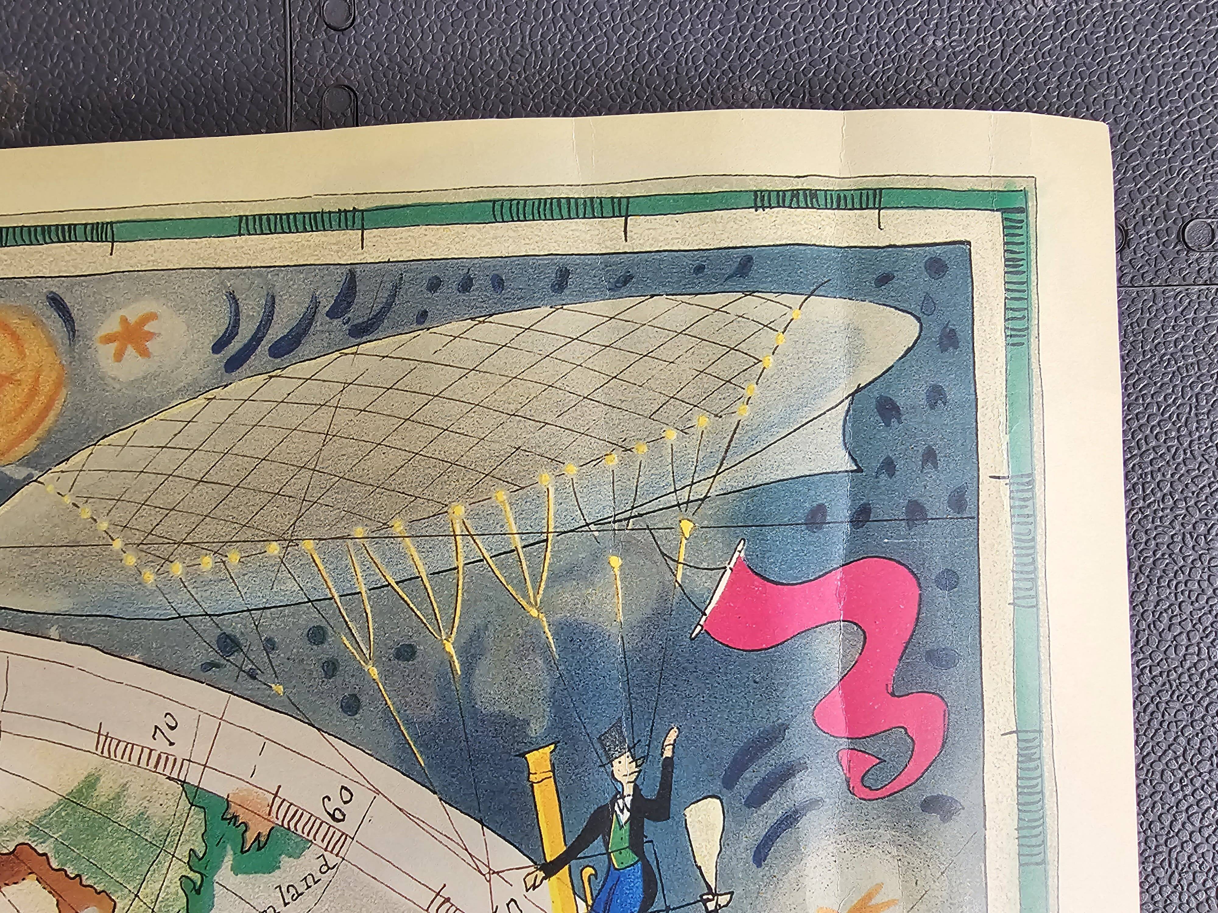 Air france poster - tai - planisphere map