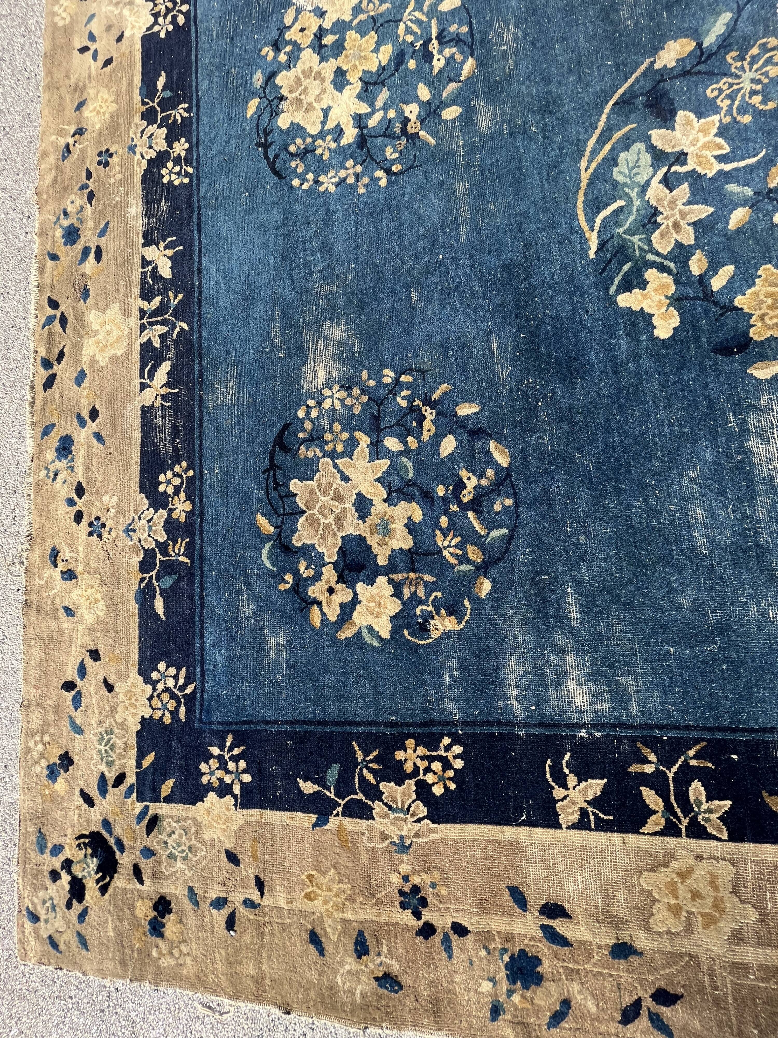 Chinese Art Deco rug from Beijing circa 1900