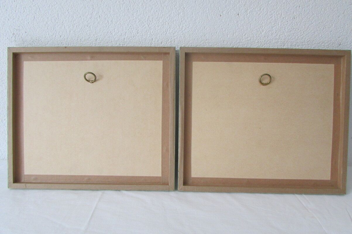 Two framed watercolors signed grosz