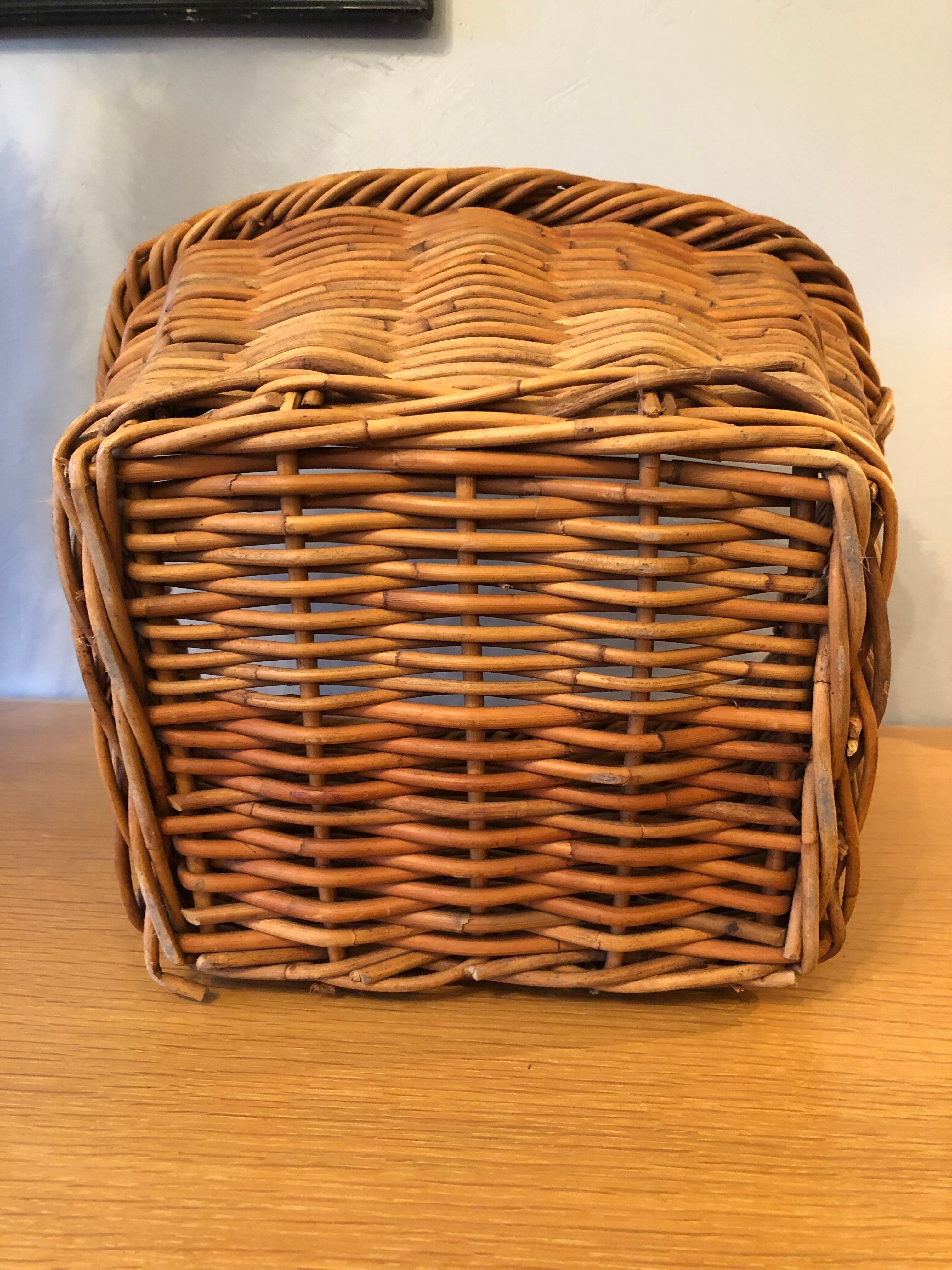 Old rattan basket