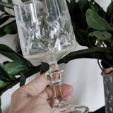 6 stemmed cut crystal water glasses