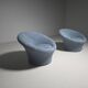 Pair of light blue Mushroom lounge chairs by Pierre Paulin for Artifort, 1960s