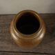 Vase, small vintage pot in brown stoneware