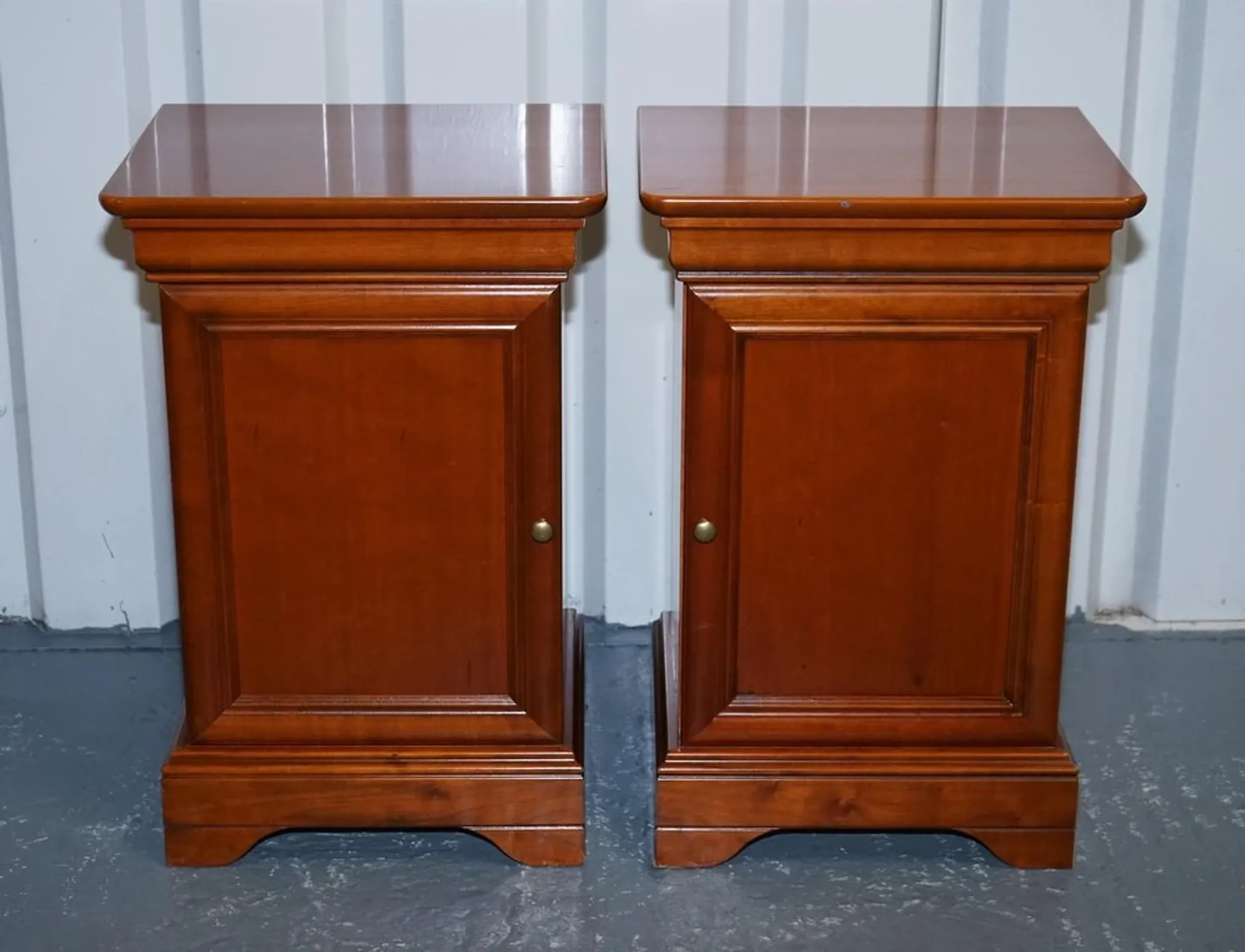 Vintage Cherry Nightstands, France, Set of 2