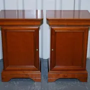 Vintage Cherry Nightstands, France, Set of 2