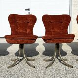 Set of 4  swivel chairs 1970