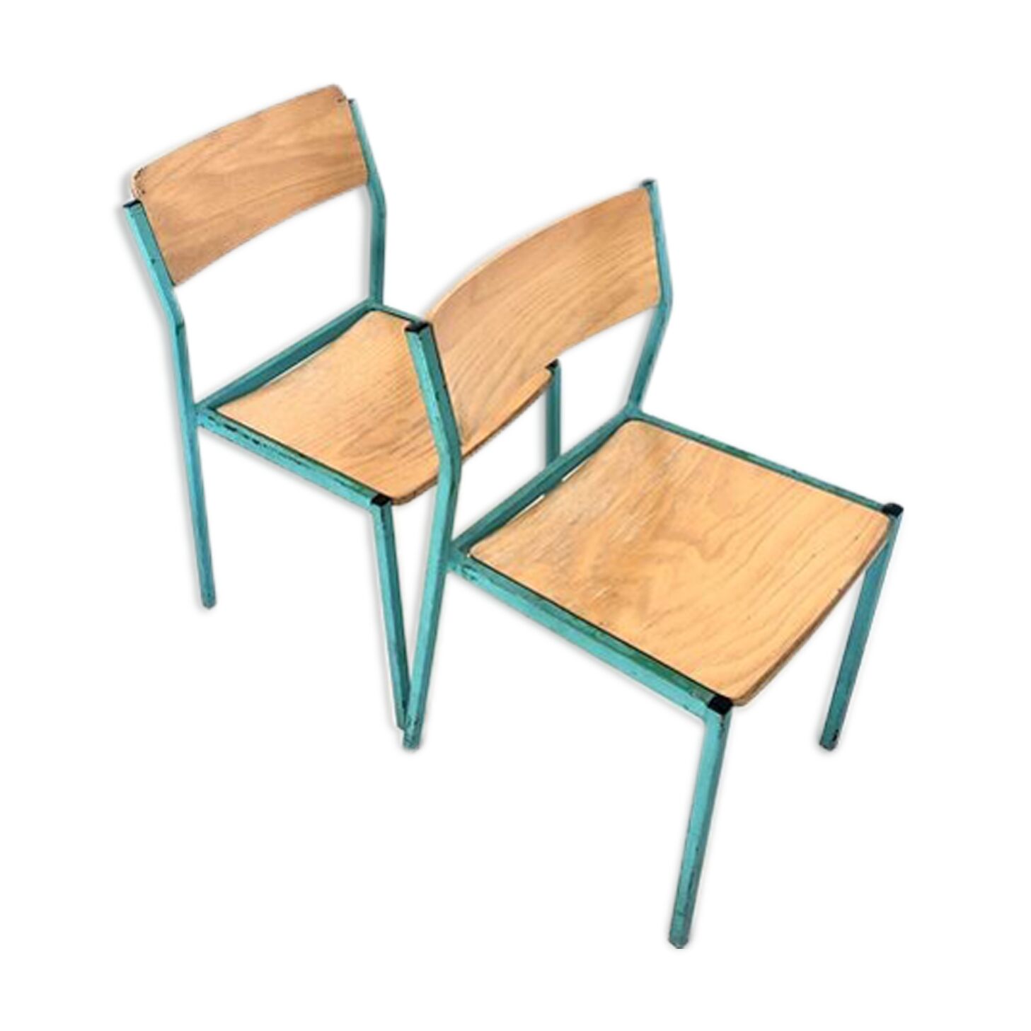 Paire de chaises d'écolier