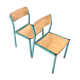 Paire de chaises d'écolier