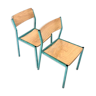 Paire de chaises d'écolier