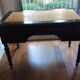 Large flat desk Louis Philippe in blackened wood