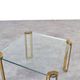 Hollywood Regency Brass and Glass Coffee Tables by Peter Ghyczy, Set of 2