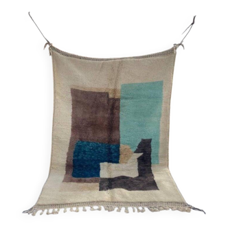 Handmade traditional beni ourain rug, size 150/250 cm.