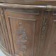 Walnut quarter-circle bar counter dating from the 50s/60s