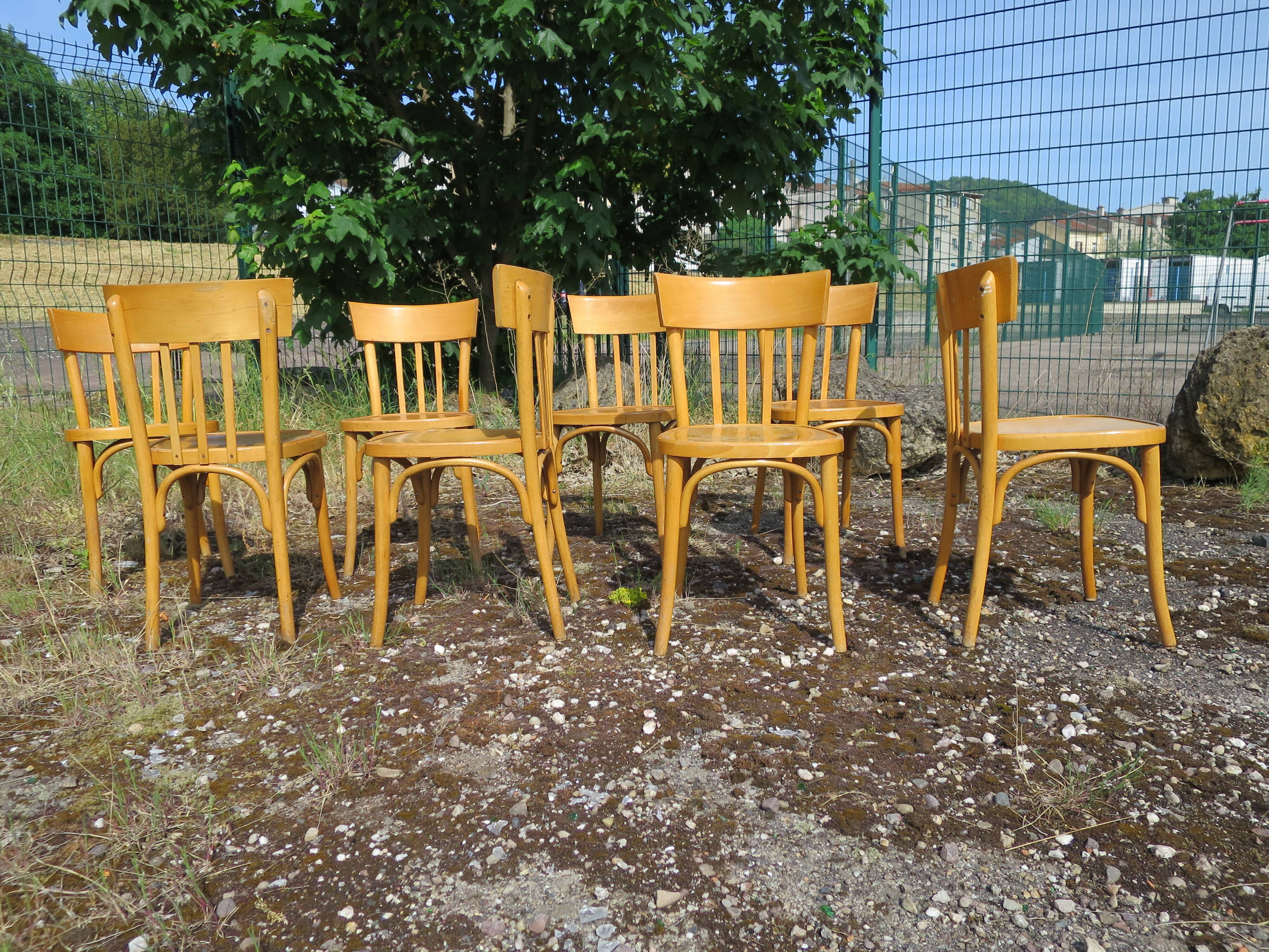 8 Baumann bistro chairs