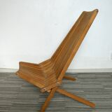 Armchair folding scandinavian teak 60 years