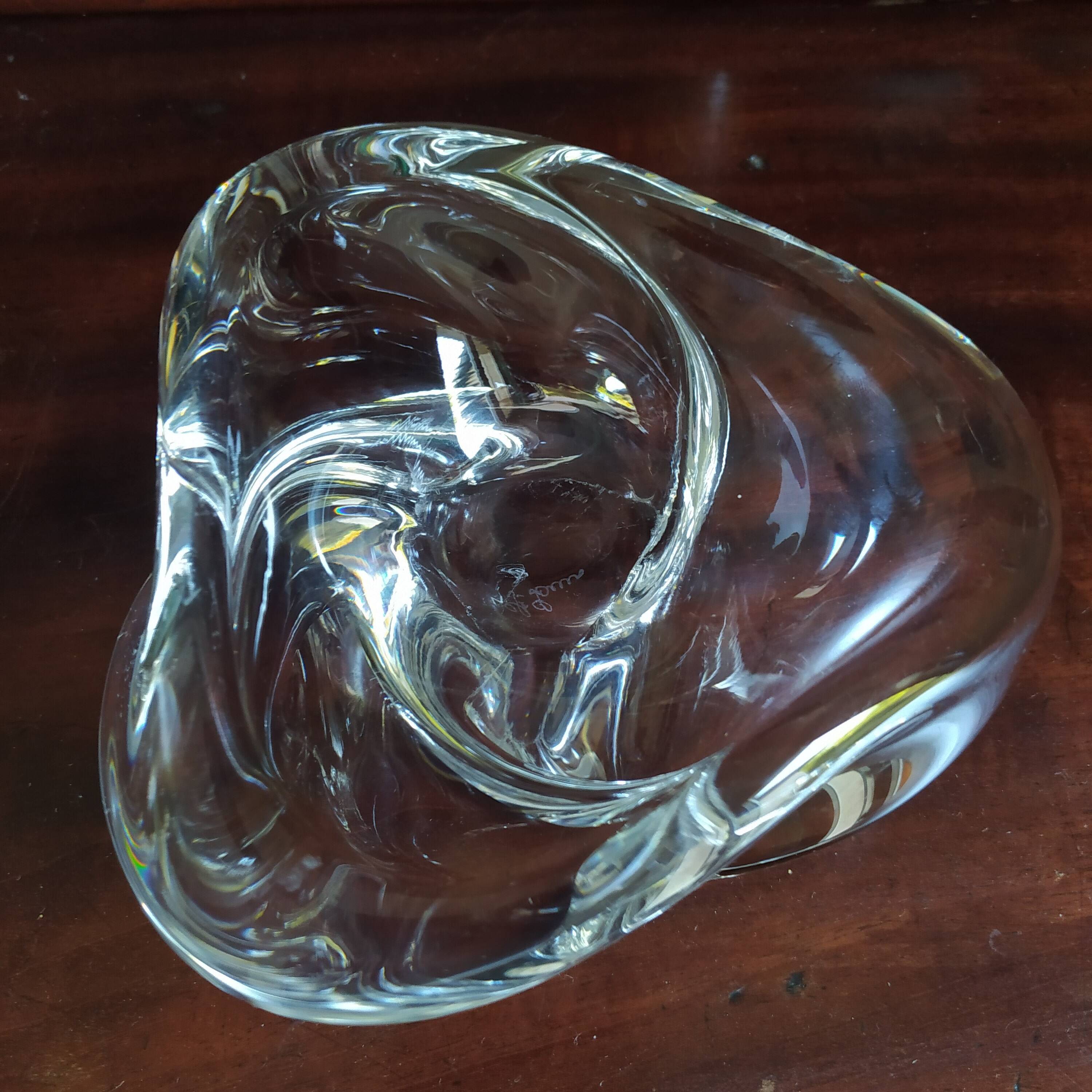 Empty pocket ashtray caravelle from the st louis crystal factory