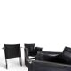 Arrben Solaria leather dining chairs, set of 4 by Tito Agnoli, 1970