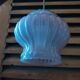 Pendant lamp globe molded glass rose