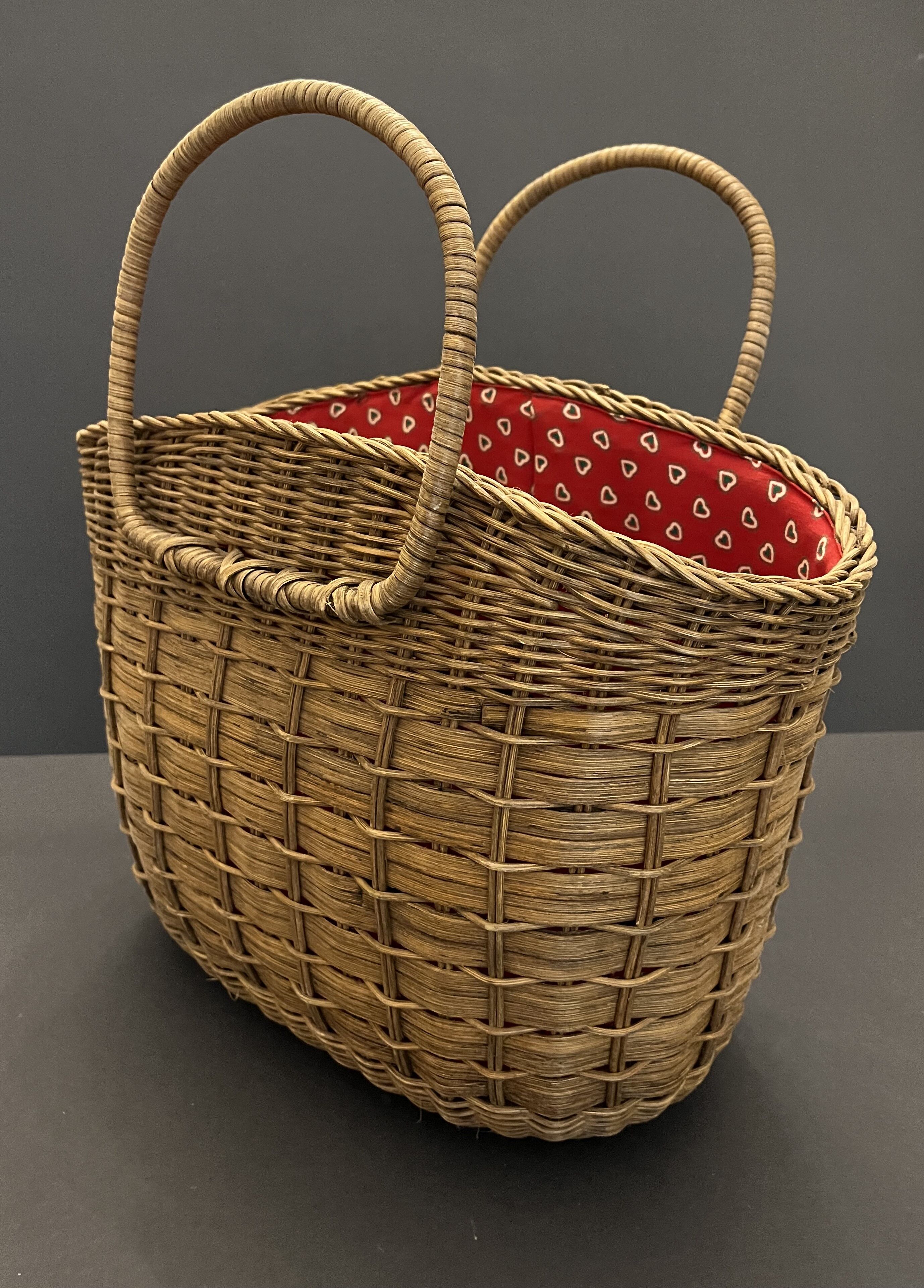 Vintage straw basket