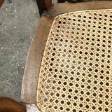 Pair of Louis Philippe walnut/Canage chairs