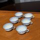 Small Chinese blue and white tea set for 6 cups and saucers.