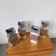 Set 4 vases en fonte d’aluminium