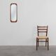 Geometric octagonal wooden Art Deco mirror, Italy ca. 1925