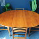 Teak dining table & four chairs A&FH Furniture