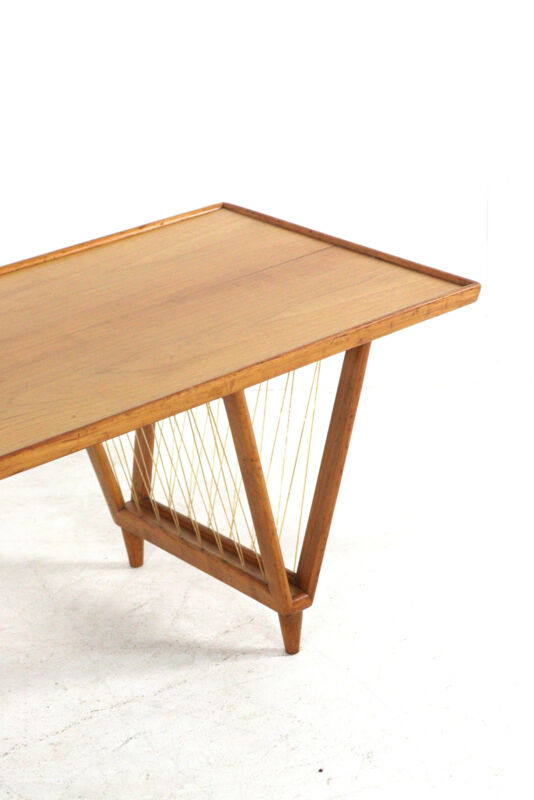 mid century modern Coffee table 'Deinum'  vintage design with magazine rack
