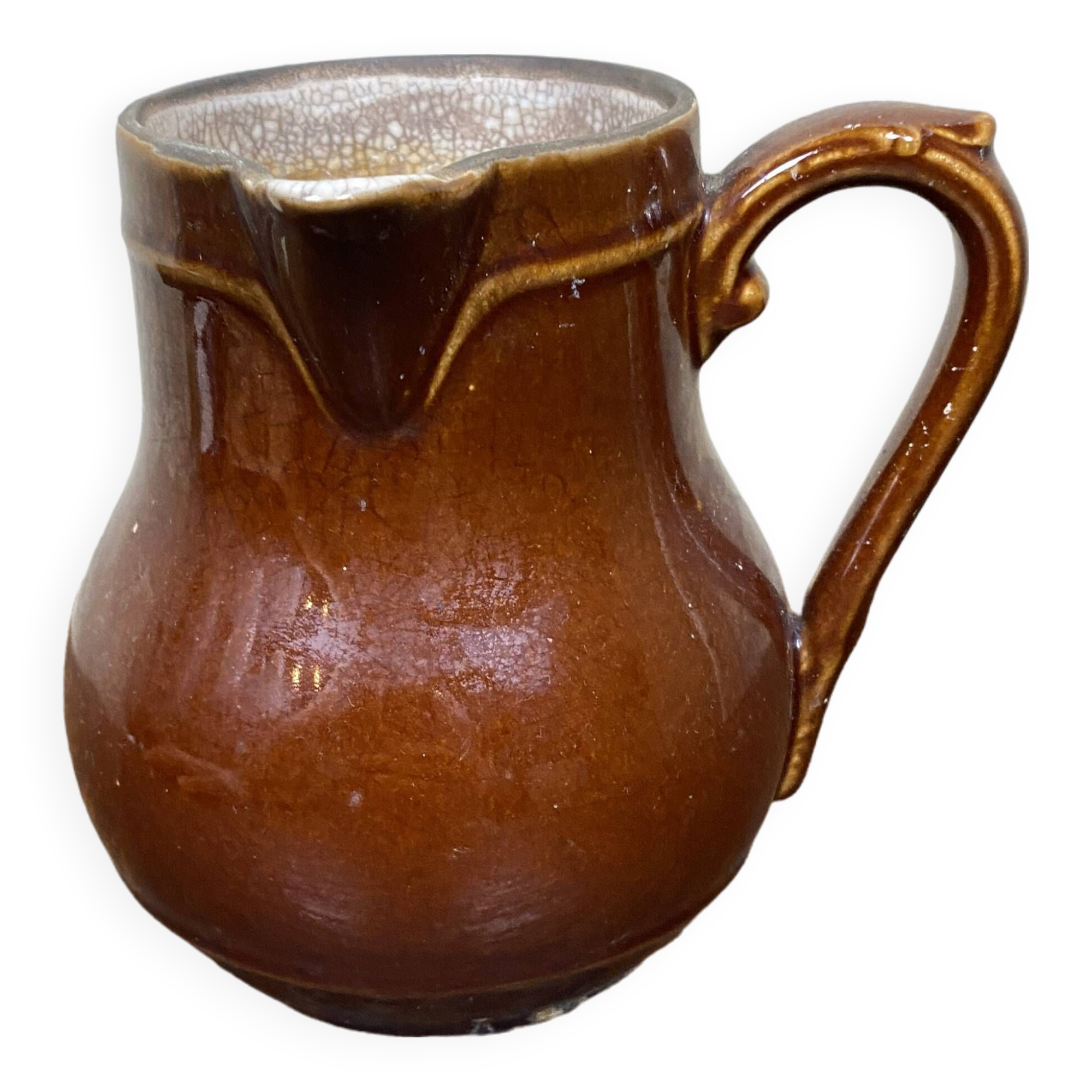 Brown farmhouse pitcher / carafe