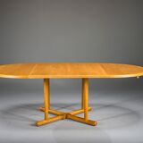 Danish extendable oak dining table by Kurt Østervig for Jason Møbler, 1950s