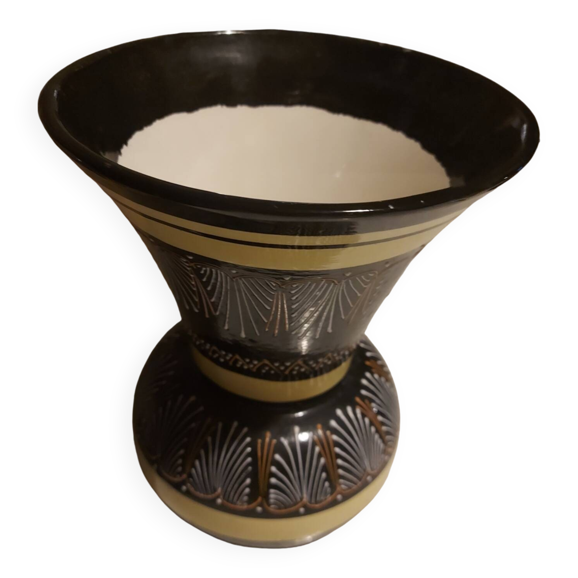 Faience vase from Quimper signed HB Quimper