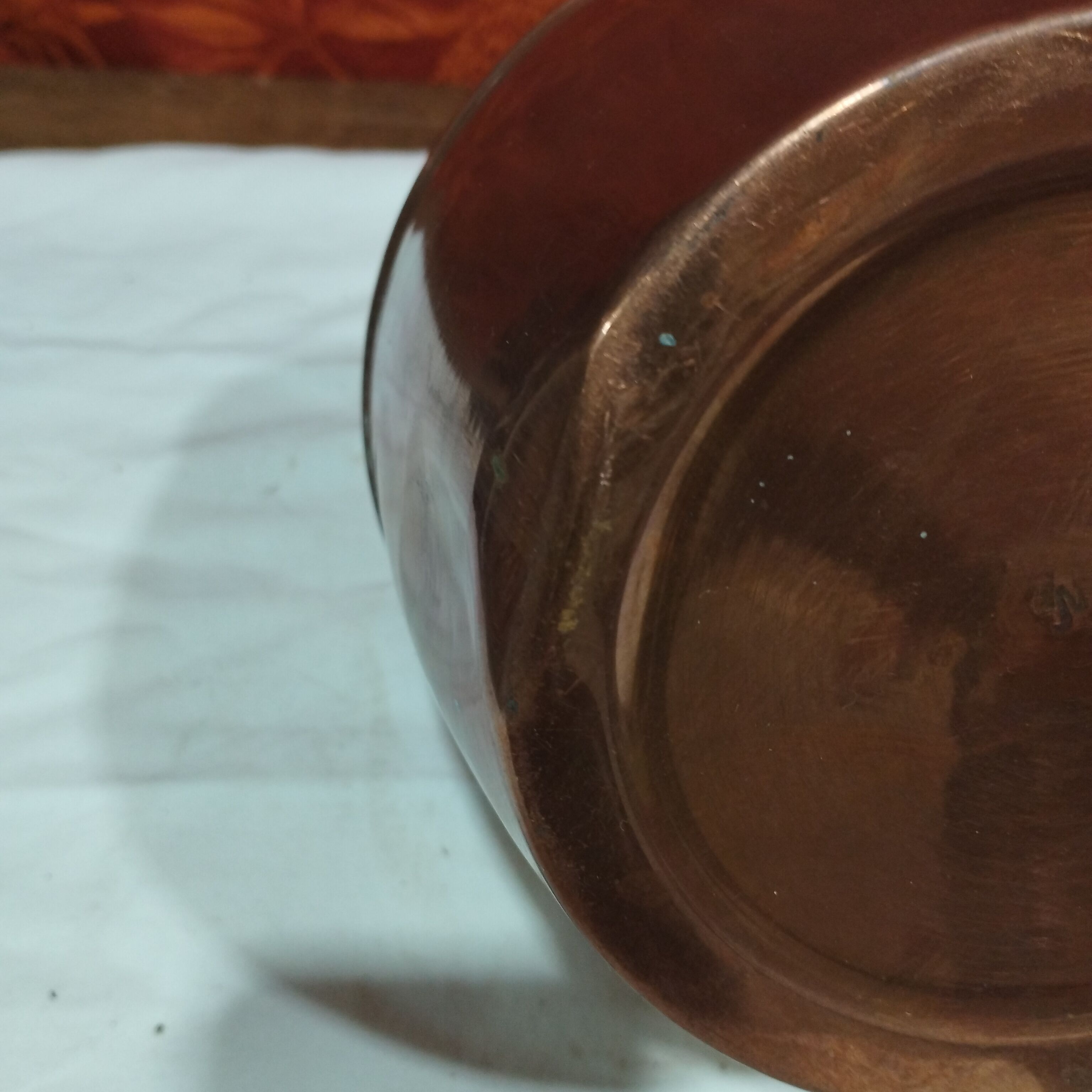 Copper and brass kettle