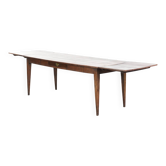 Table à manger en chêne anglais antique du 19ème siècle pour 6 à 8 personnes.