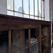 XXL industrial sideboard with glass doors
