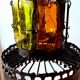 Brutalist suspension light 1960 industrial metal/glass