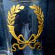 4 glasses, fine crystal enamelled with palms and Louis XVI knot with fine gold