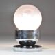 Vintage ball chrome table lamp with red light switch, 1960-1970