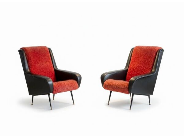 Paire de fauteuils par Erton design vintage 1960