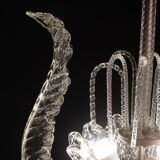 Art Decò Fountain Chandelier By Barovier e Toso, Murano Glass, 1940