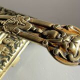 Bougeoir à main bronze massif à motifs