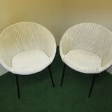 Pair of Lloyd loom armchairs 1922